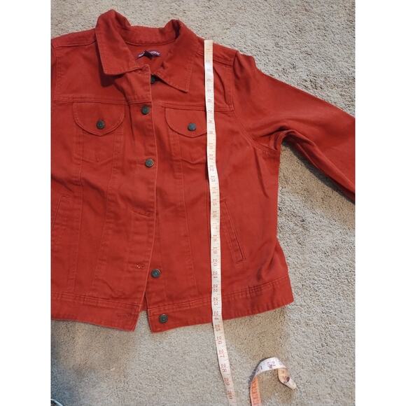 Jessica London Rust/Burnt Orange Denim Women's Jacket Size 18 - Picture 7 of 8